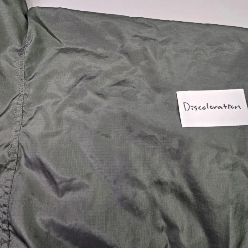 Banana Republic Jacket Men's Medium Green Full Zip Windbreaker Packable (Flaws)